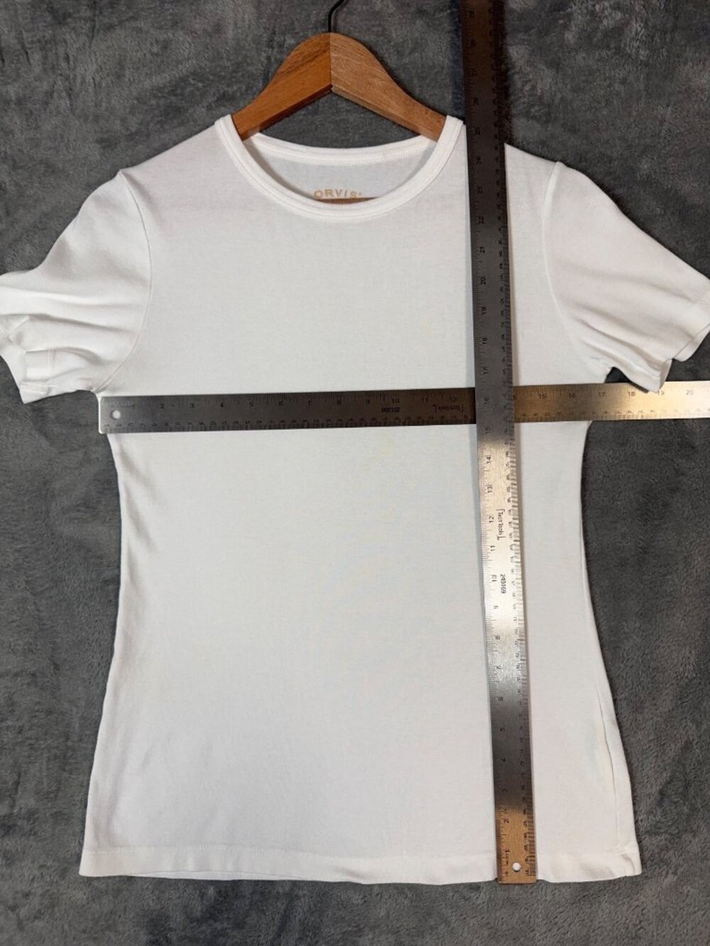 Orvis Womens White Crewneck T-Shirt 100% Cotton Short Sleeve Size M - Picture 4 of 8